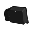 Black durable molded plastic front lower storage dash panel with mounting holes for Polaris UTV.