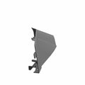Black plastic left pillar cover with angular shape and mounting clips for Polaris UTV.