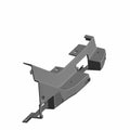 Black metal mounting bracket with angular design and multiple attachment points for off-road vehicle use.