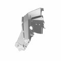Gray rugged nylon front fender for Polaris RZR, right side, with mounting holes and angular design.
