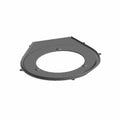 Black circular inner baffle cover clutch with mounting tabs and central cutout, made of durable plastic.