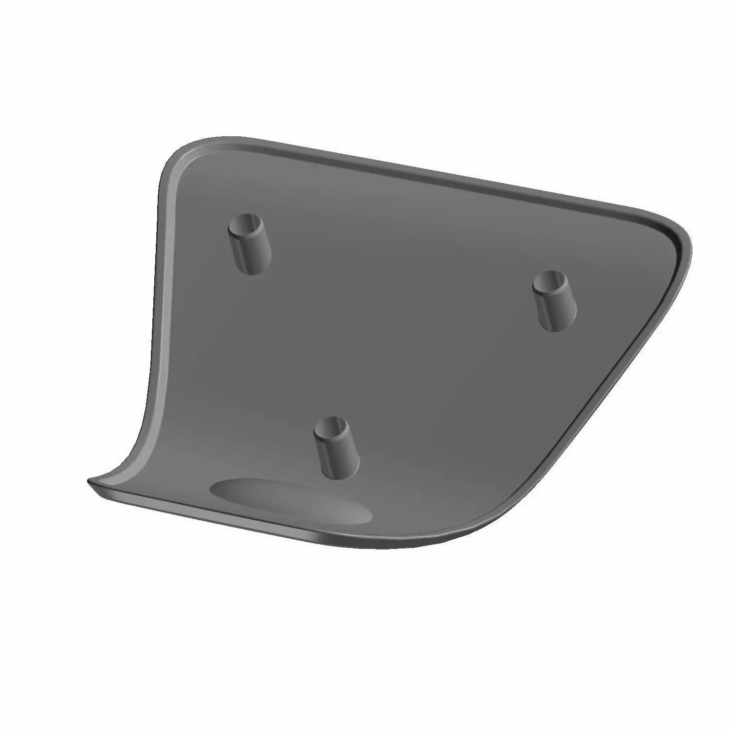 Left storage door panel in matte Onyx Black Smoke with three mounting pegs.
