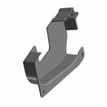 Matte black metal front inner door panel latch with mounting holes by Polaris.