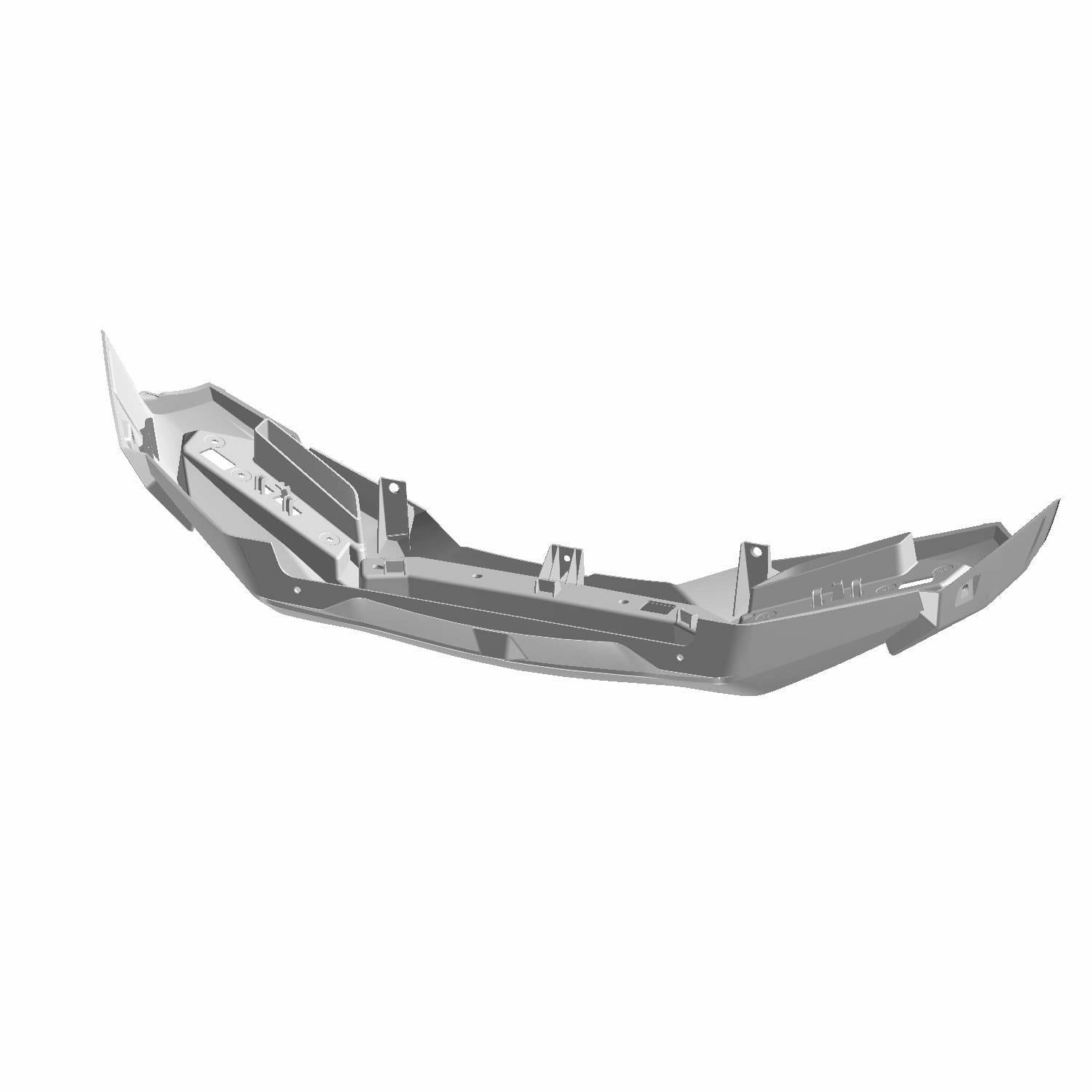 Matte black rear fascia with angular design and integrated mounting points for Polaris RZR UTVs.