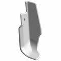 Matte silver curved wind deflector guard with mounting hole, designed for motorcycle fitment.