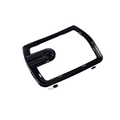 The Bezel-Speaker ImBlack LH by Polaris, a sleek black rectangular piece with rounded edges, is photographed on a white background.