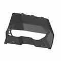 Matte black plastic dash gauge bezel with angular design and mounting slots.