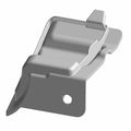 Gray metal floor plug with mounting hole and contoured edges designed for Polaris UTVs.