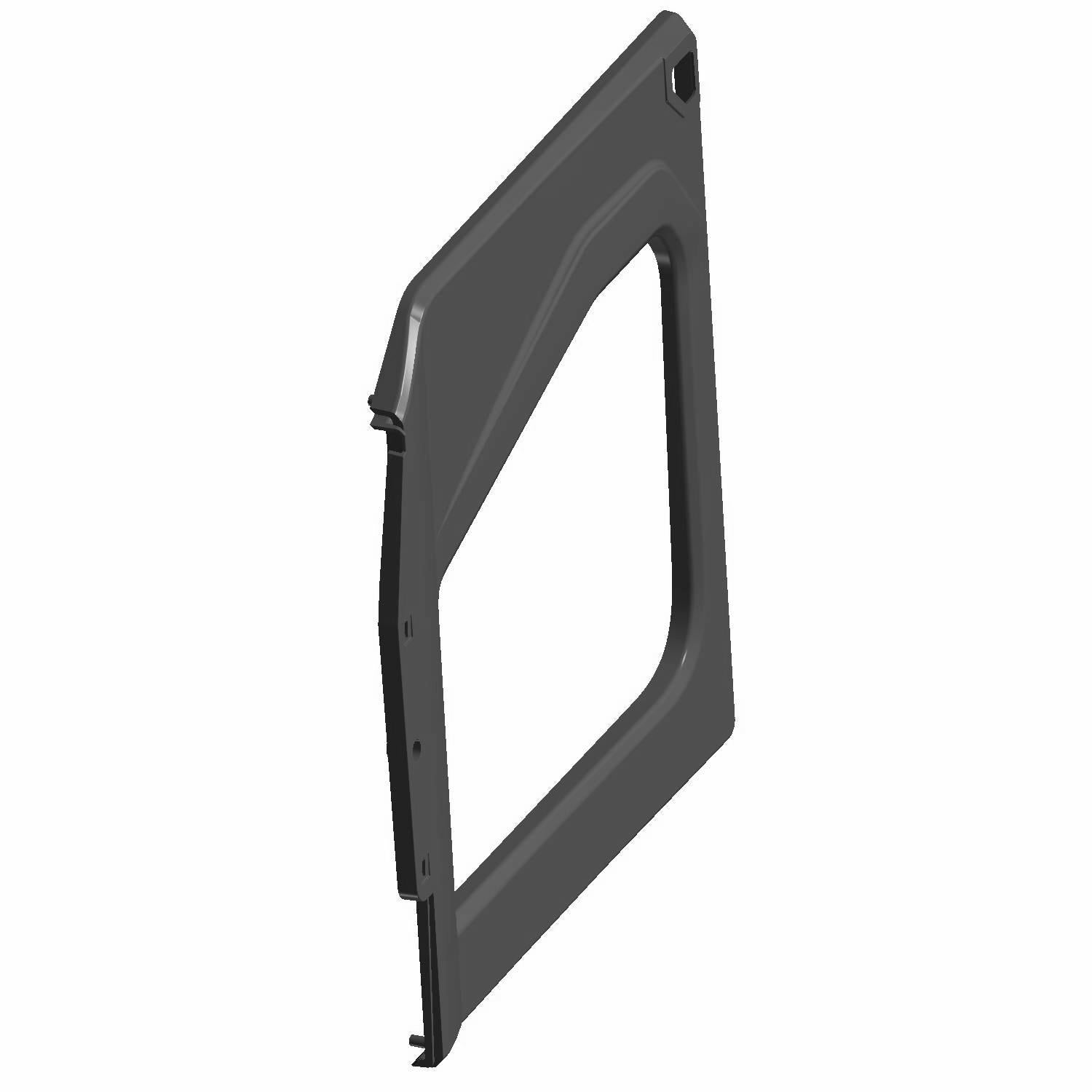 Black plastic rear outer upper panel with angular cutout, designed for right side UTV body replacement.