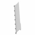 Gray left side cargo box panel with multiple mounting tabs and angular lower edge for Polaris Ranger UTV.