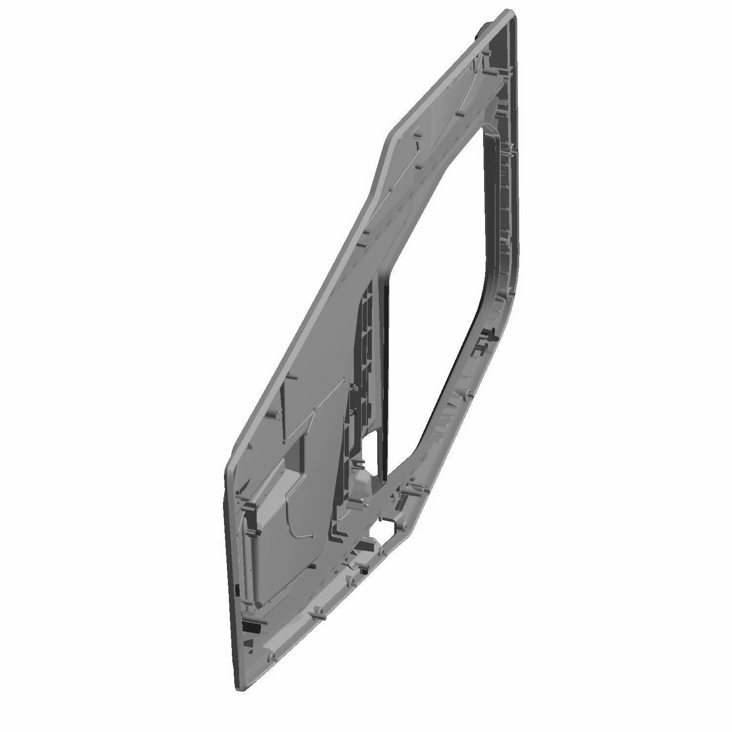 Black angular plastic inner panel for front right side of Polaris Ranger UTV.