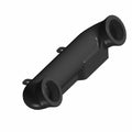 Black plastic air panel duct with two circular openings and mounting tabs for Polaris UTVs.