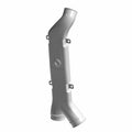 Gray molded plastic rear duct with curved tubular shape and mounting brackets for Polaris UTVs.
