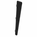 Black elongated defroster cover with smooth matte surface and integrated mounting clips.
