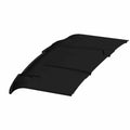 Matte black polycarbonate front roof panel with contoured edges designed for Polaris Ranger Crew UTVs.