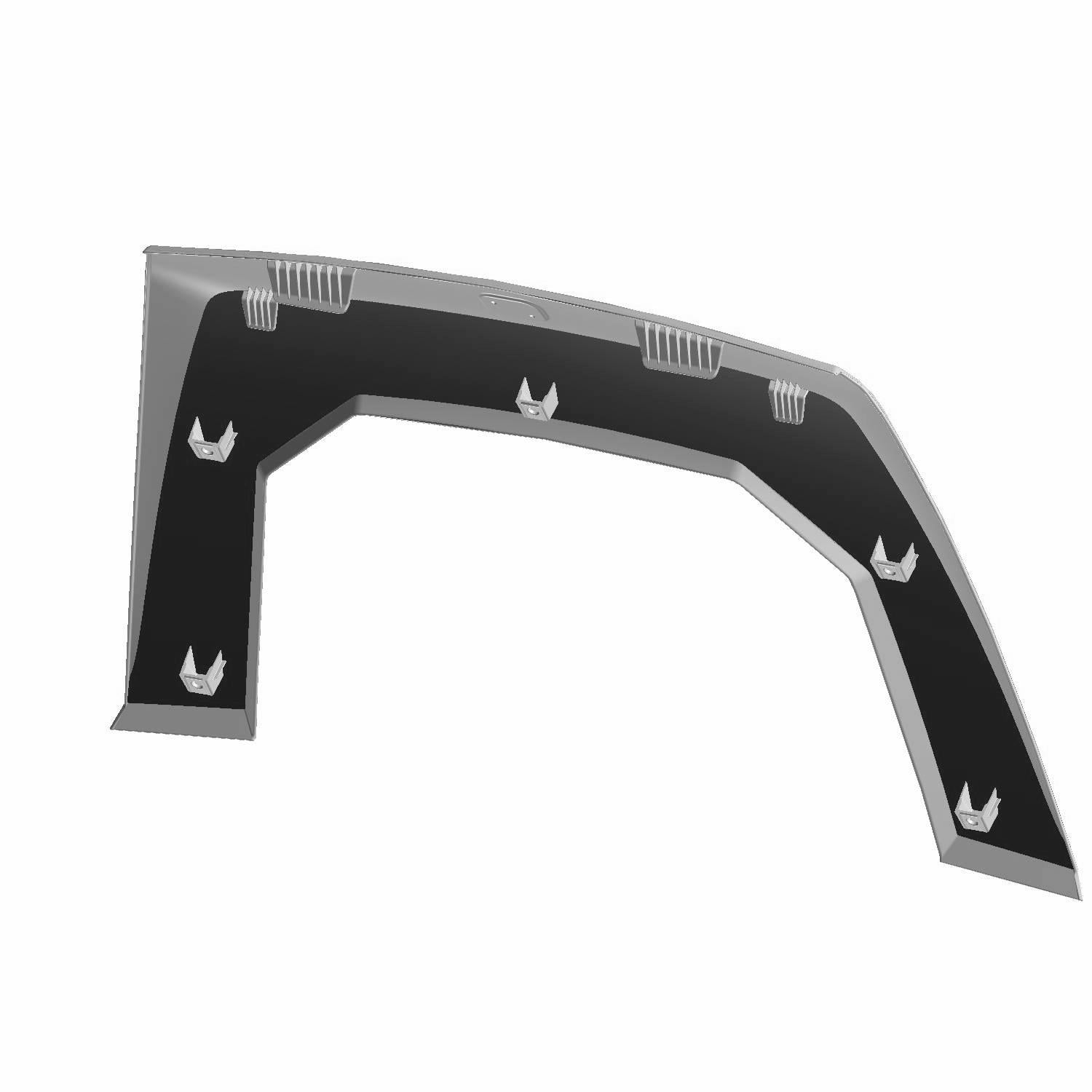 Sunset red hood outer panel with black inner lining and mounting tabs for Polaris UTV models.