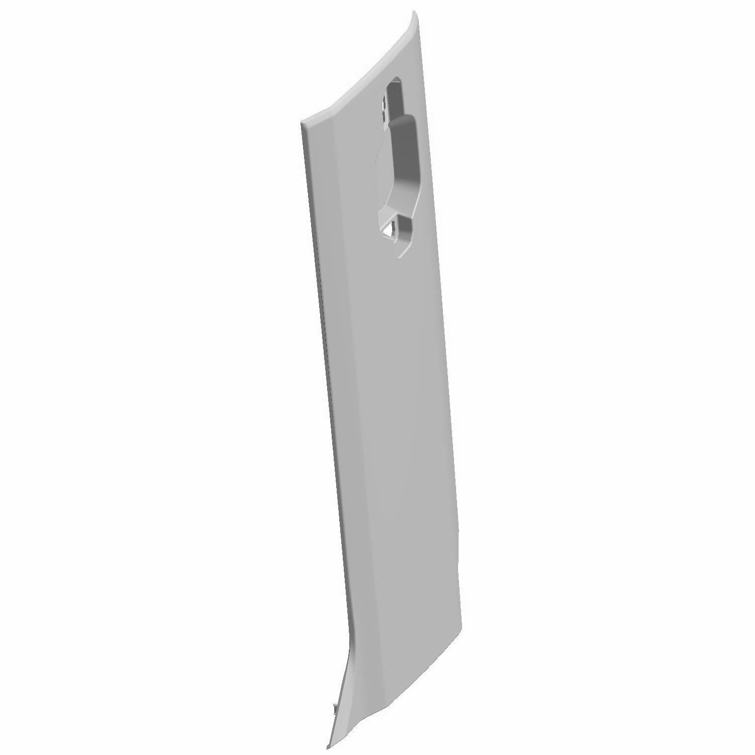 Turbo silver left door panel trim with smooth finish and mounting features.