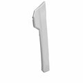 Turbo silver plastic cargo box trim panel for left side, angular design with smooth finish.