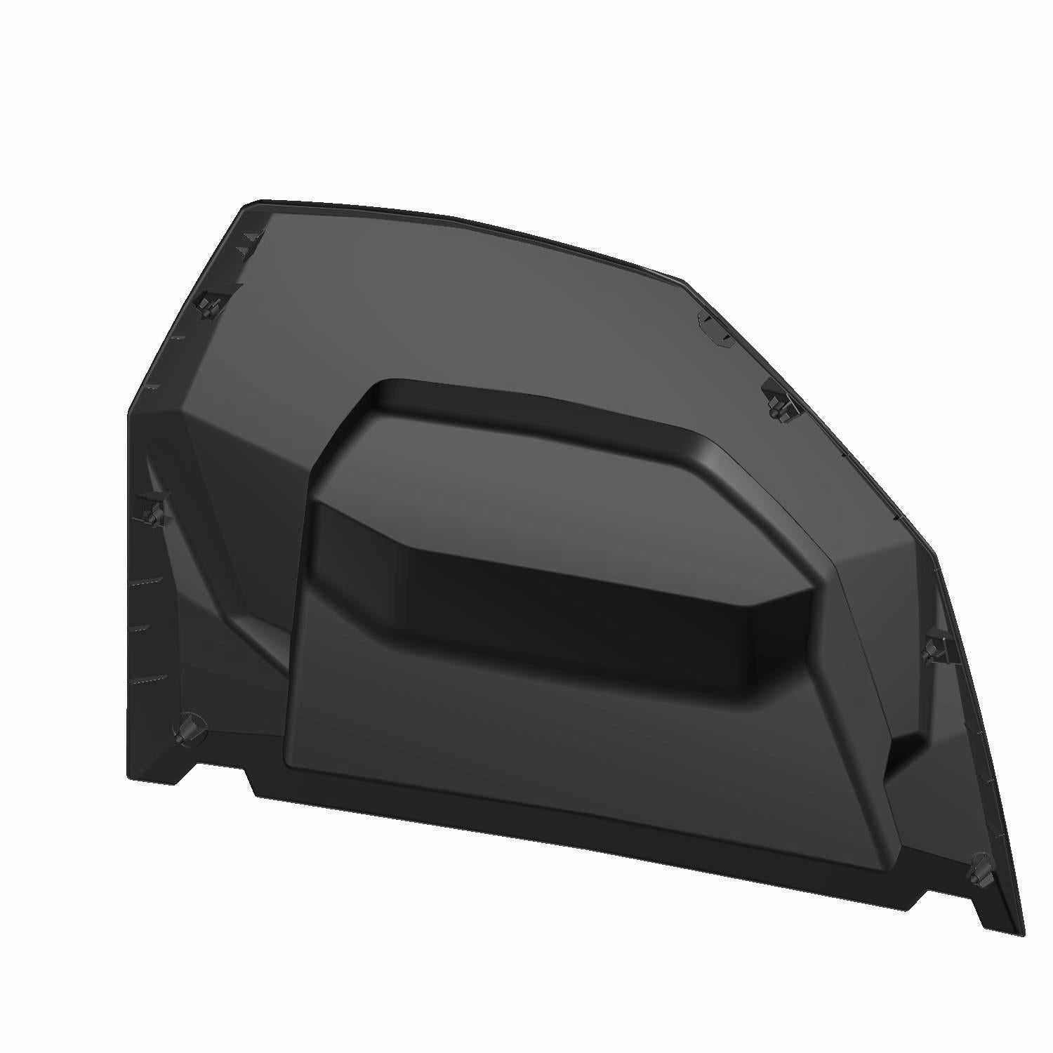 Ghost grey angular molded plastic inner hood panel with multiple raised sections and mounting points.