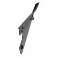 Matte black angular plastic pillar cover with mounting points and a smooth finish.