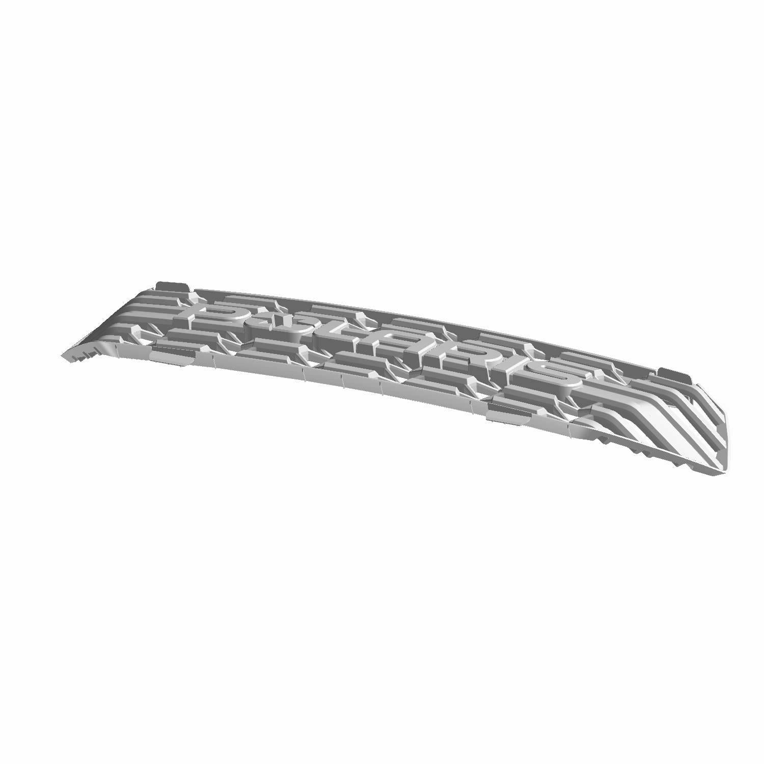 Black front grille for Polaris UTV, rugged mesh pattern with angular design.