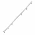 Silver metal guide rail with six evenly spaced mounting brackets for Polaris UTV front right side.