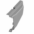 Black textured hard plastic ROPS pillar cover with mounting tabs and angular contours for Polaris Northstar UTV.