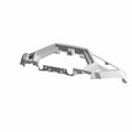 Black Crystal painted front fascia for Polaris RZR with angular, rugged design and mounting points.