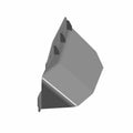 Gray angular plastic air deflector panel with mounting tabs on one side.
