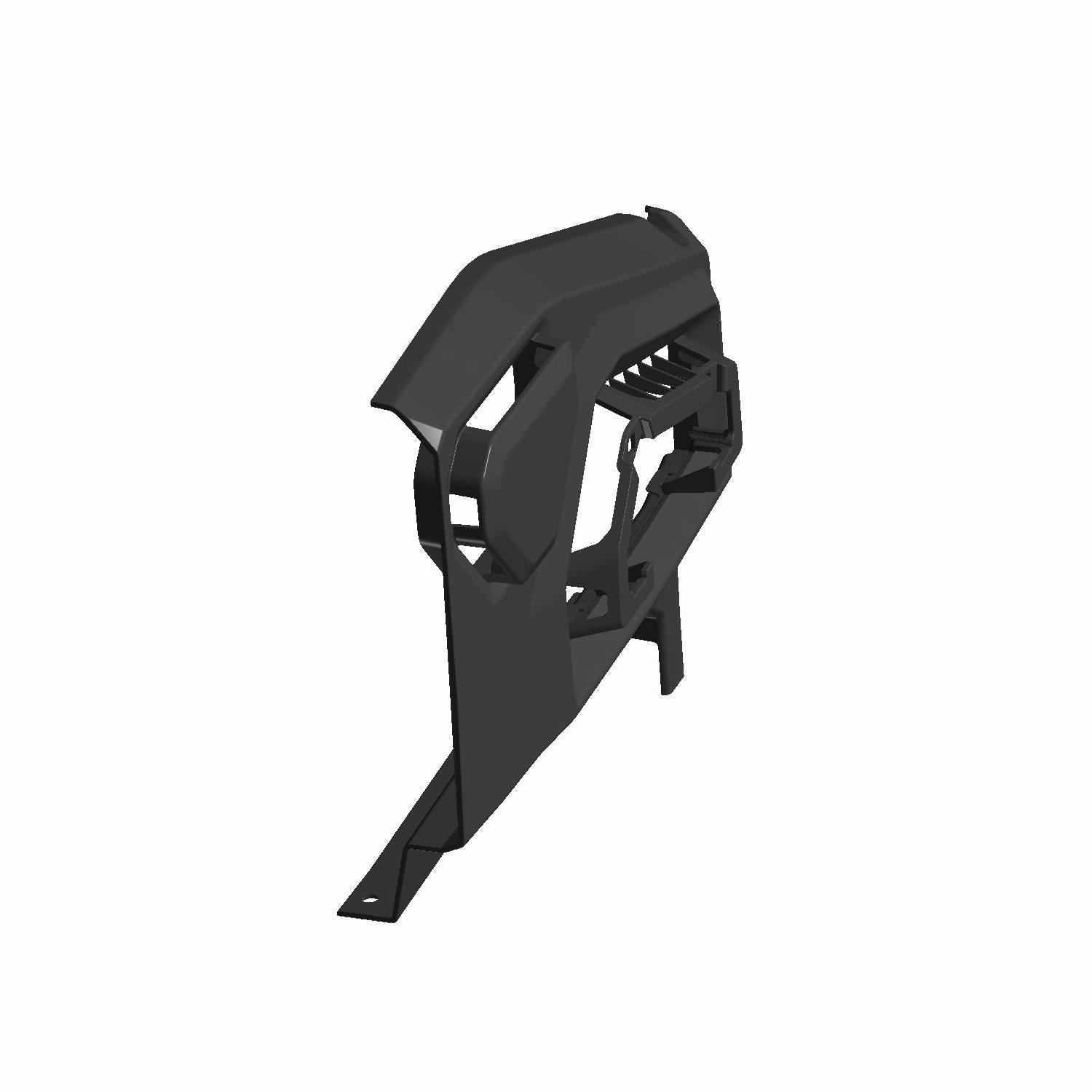 Black angular outer intake cover with ventilation slats and mounting points, designed for off-road vehicles.