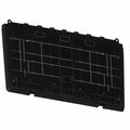 Black rectangular rear roof panel for Polaris UTV with grid-like reinforcement pattern and mounting points.