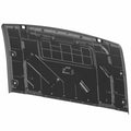 Black molded plastic front roof panel with angular contours and mounting points for Polaris UTV.