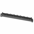 Black rear roof panel for Polaris UTV with mounting points and durable plastic construction.