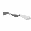 Black angular front bumper with sturdy metal construction and mounting holes for Polaris UTV.