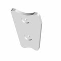 Silver metallic Trail Arm Guard Mount with two circular mounting holes, smooth curved edges.