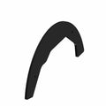 Black curved rear debris shield with angular cutouts and mounting holes, designed for offroad vehicle protection.