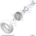 WHEELS: FRONT and HUB - 2020 POLARIS SPORTSMAN XP 1000 48" TRAIL