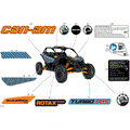 BODY - DECALS - 2026 CAN AM MAVERICK TURBO RR RS - SCANDI BLUE - 72" WIDTH