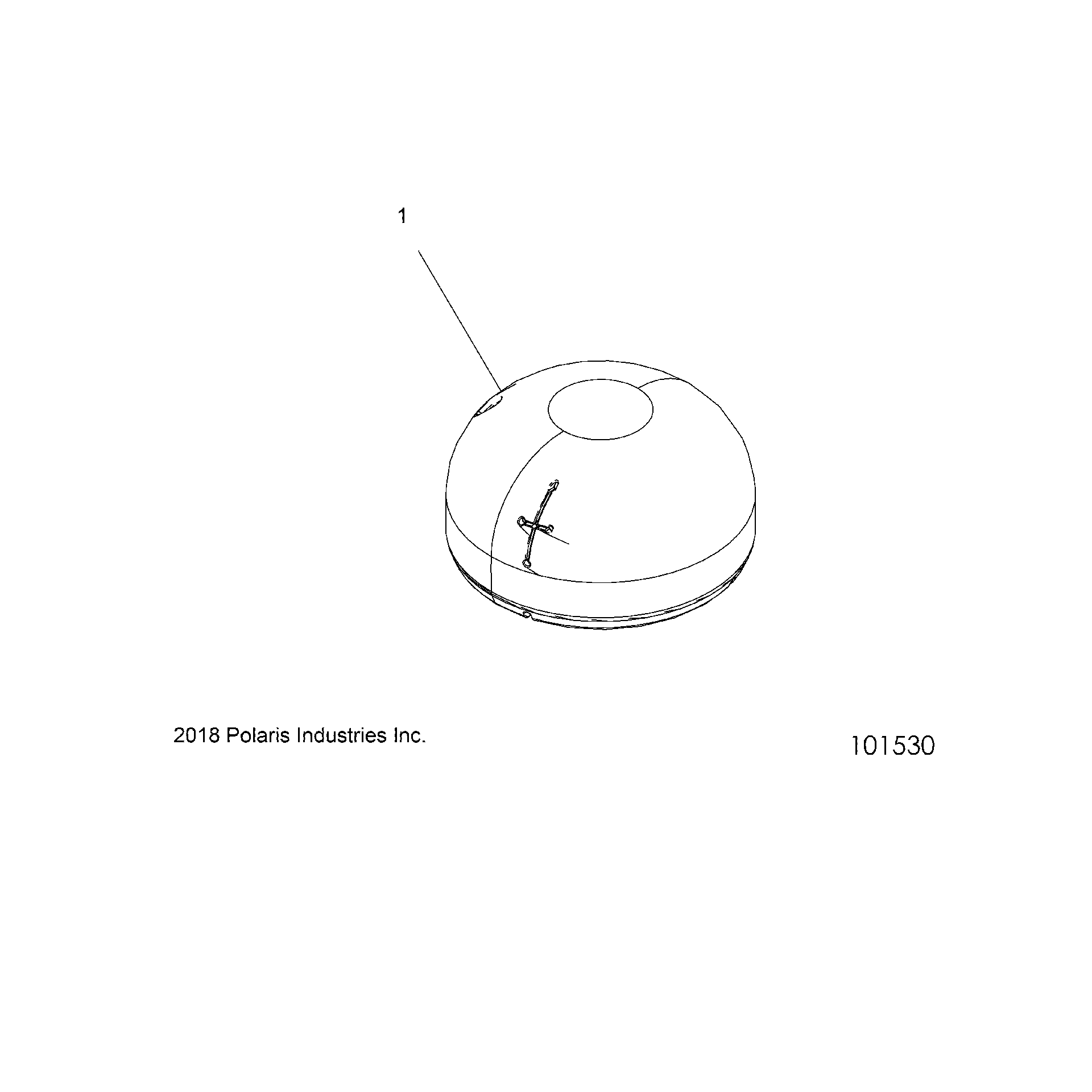 An Image of a Genuine Polaris Parts Schematic Diagram showing the schematic - BODY: FUEL PUMP COVER - 2018 POLARIS SPORTSMAN XP 1000