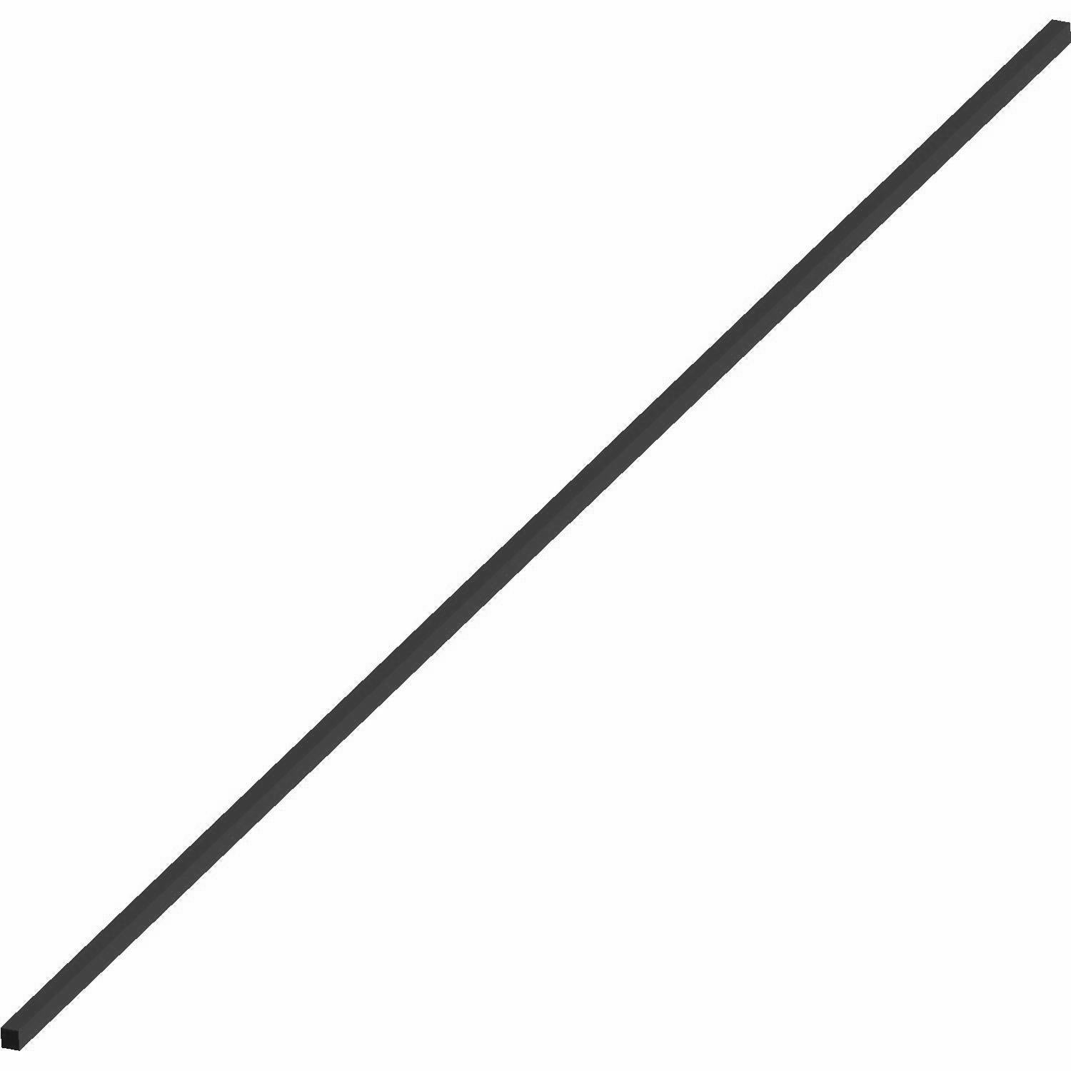 Long thin black rubber seal strip for Polaris center console, straight design.