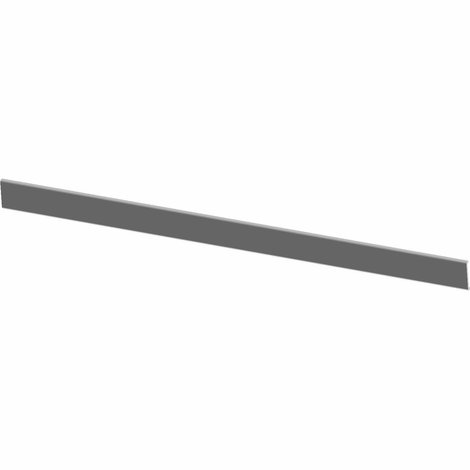Long slim gray rubber strap pad with smooth texture and slightly rounded edges.