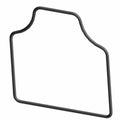 Black molded rubber lid seal gasket with irregular rectangular shape and rounded edges.