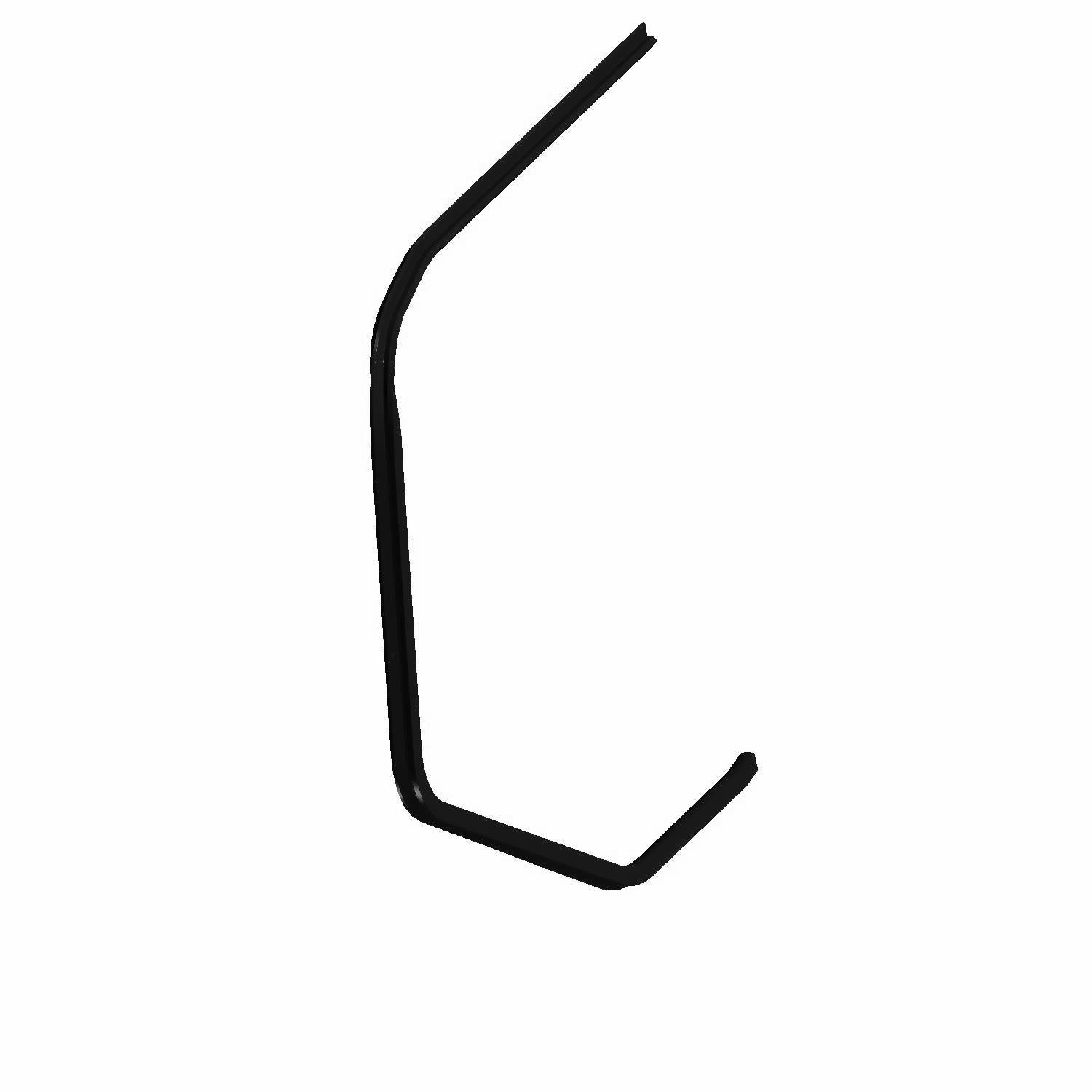Black rubber half door bulb seal with angled design for UTV front door edges.