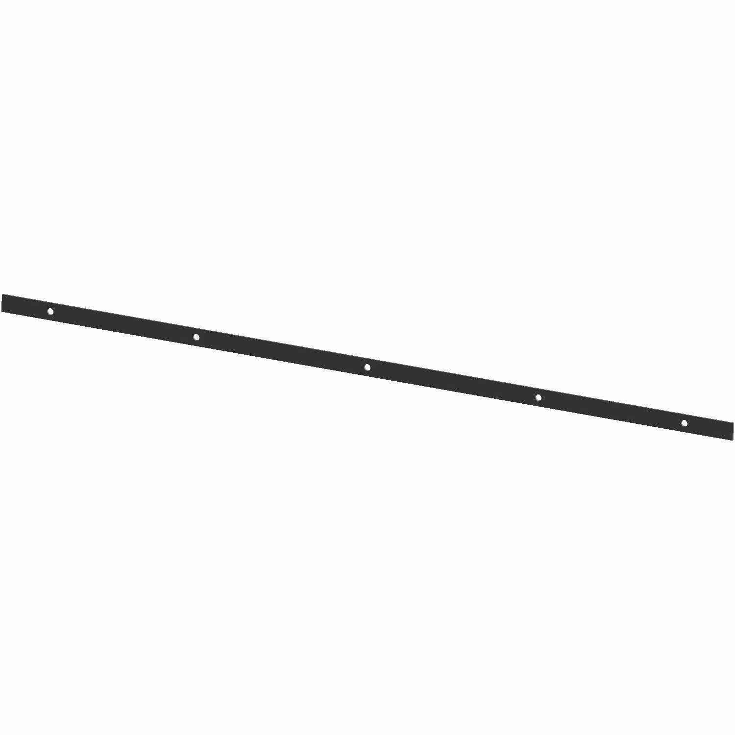 Black elongated drip tray seal strip with evenly spaced mounting holes.