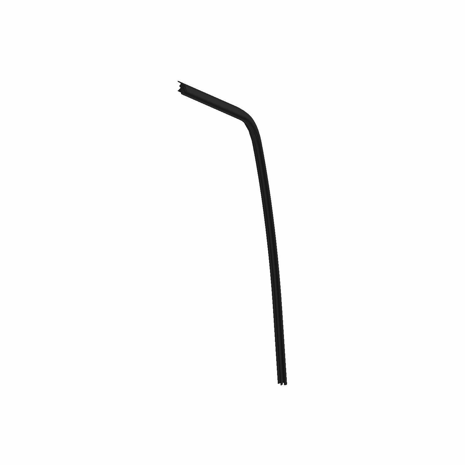Black rubber door seal wiper strip with angled edge for Polaris UTV door sealing.