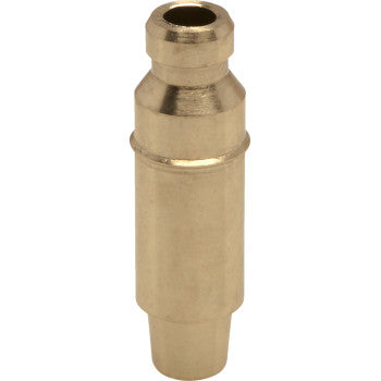 A Honda Valve Guide Intake by Kibblewhite, with a 0.4358" OD, features a cylindrical brass body with a polished metallic surface, wider center section, and narrower ends for excellent heat conductivity and durability.