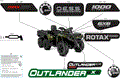 BODY - FEATURE DECALS - 2025 CAN AM OUTLANDER MAX 1000R 6X6 EFI XT - BOREAL GREEN