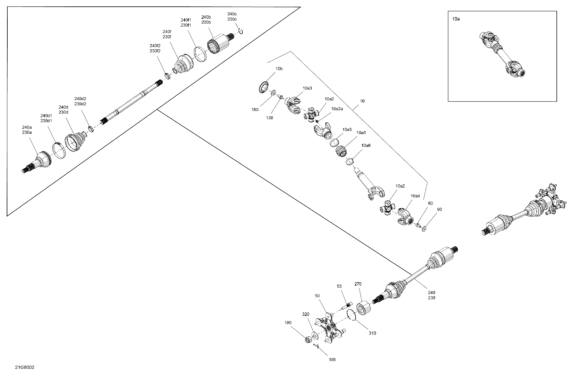 An Image of a Genuine Can-Am Parts Schematic Diagram showing the schematic - DRIVE - REAR - COMMON PARTS