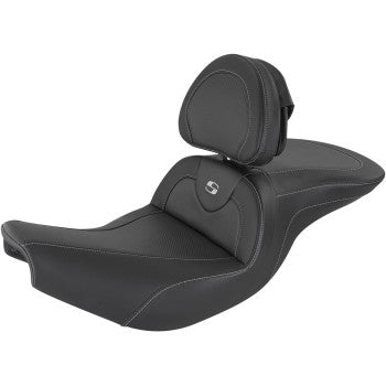Indian Roadsofa™ Seat - Carbon Fiber - Includes Backrest - Black by Saddlemen