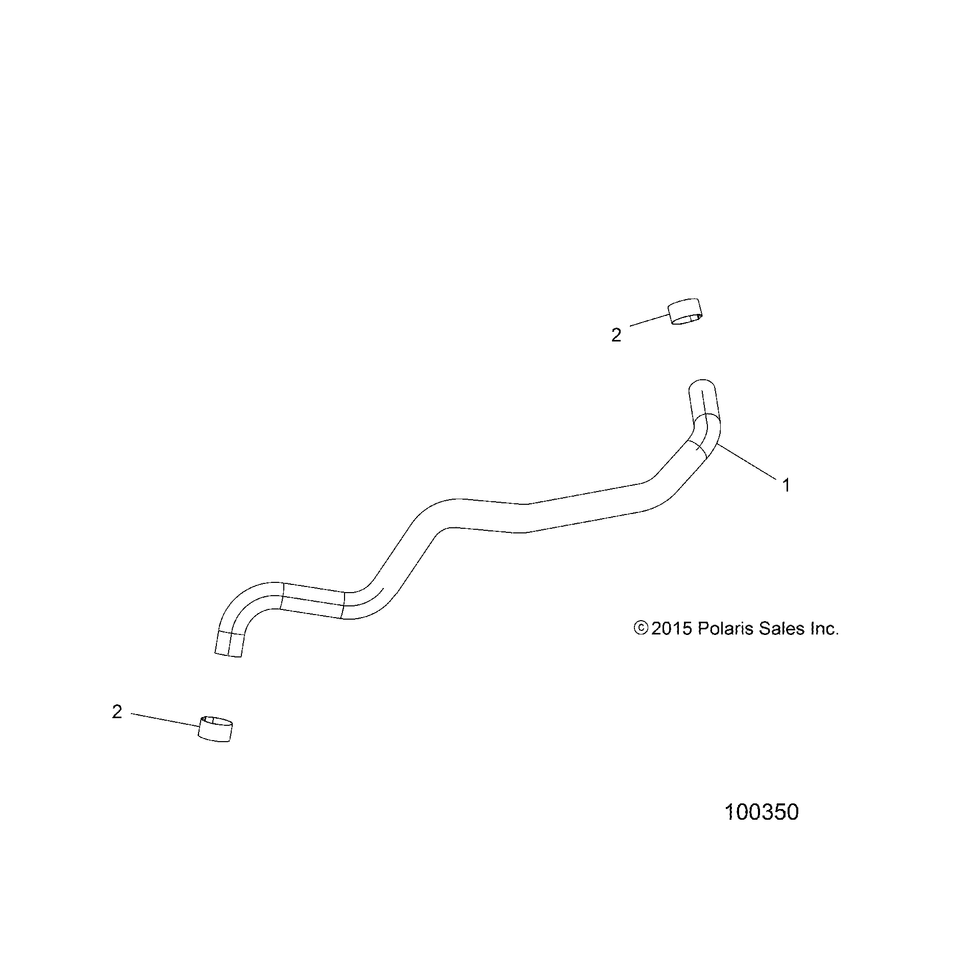 An Image of a Genuine Polaris Parts Schematic Diagram showing the schematic - ENGINE: COOLING BYPASS - 2018 POLARIS SPORTSMAN TOURING 1000